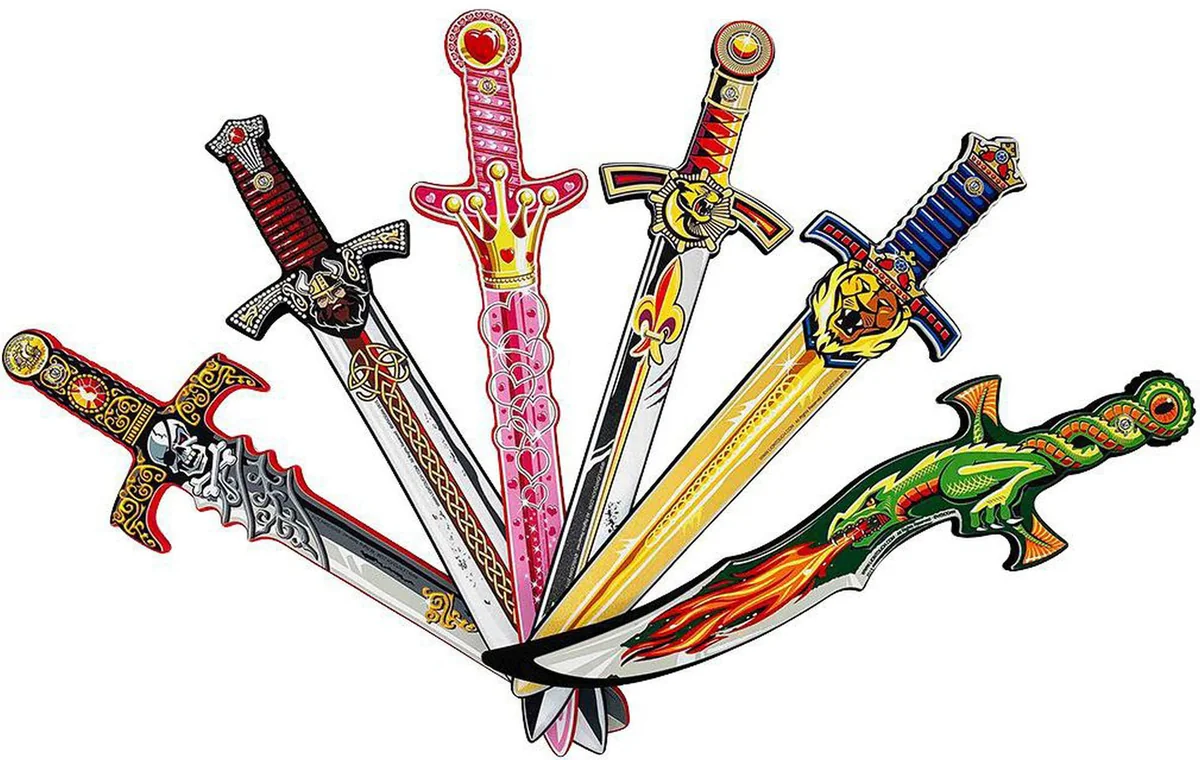 Display Schwertkiste sortiert, 6 Modelle, 36 Stück