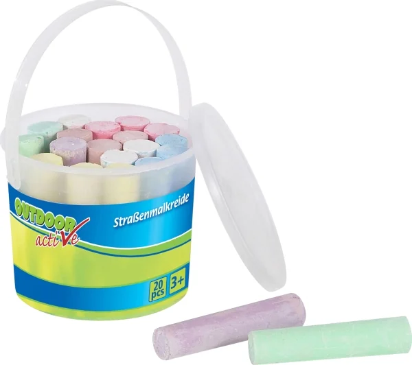 Outdoor Active Straßenmalkreide im Eimer, 20 Stück