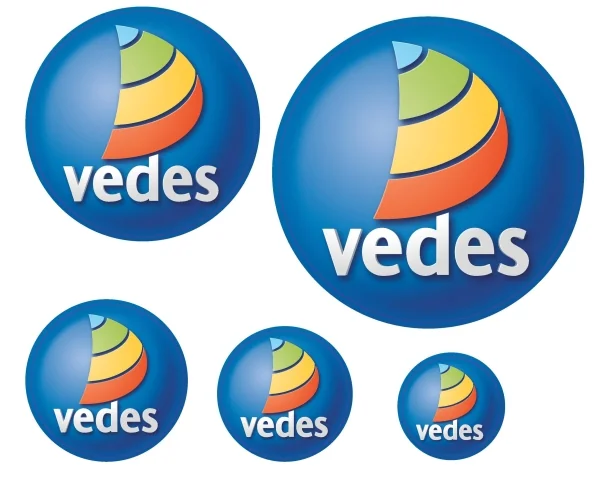 5 Bögen VEDES Aufkleber 5 Größen
