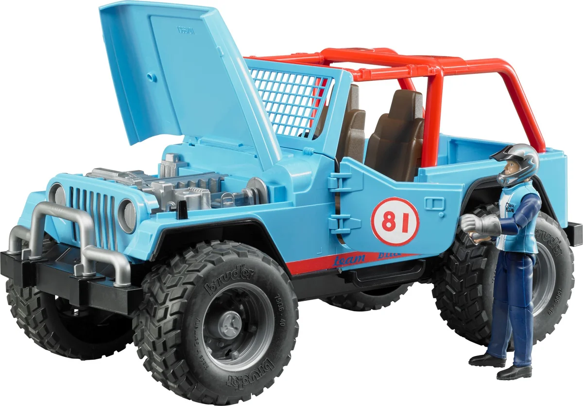 Jeep Cross Country racer blau mit Figur