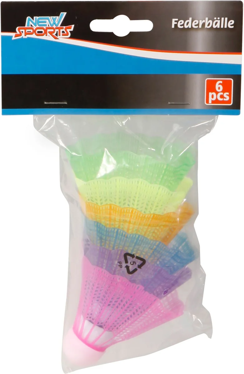 NSP Federbälle, bunt, 6 Stück
