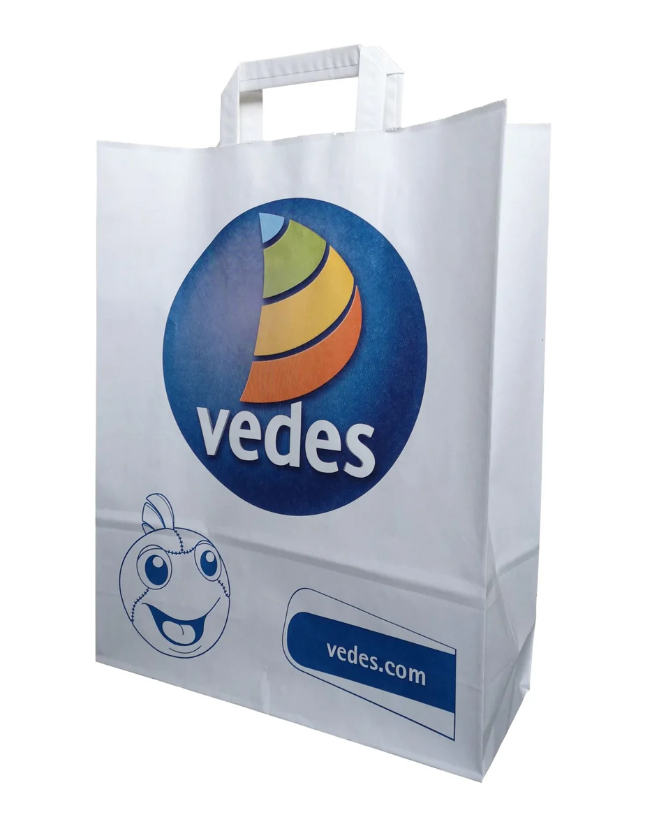 300 Stück Papiertragetaschen 22+11x31cm