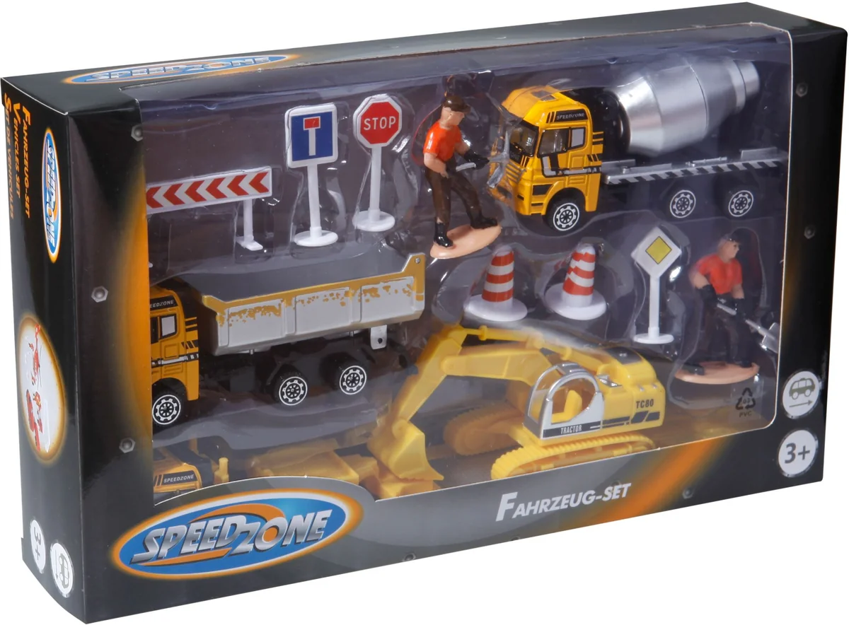 Speedzone Die-Cast Spielset Servicefahrzeug 3-fach sortiert