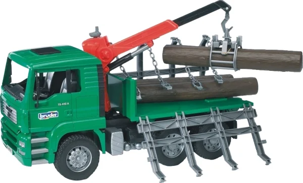 MAN TGA Holztransport-LKW mit Ladekran