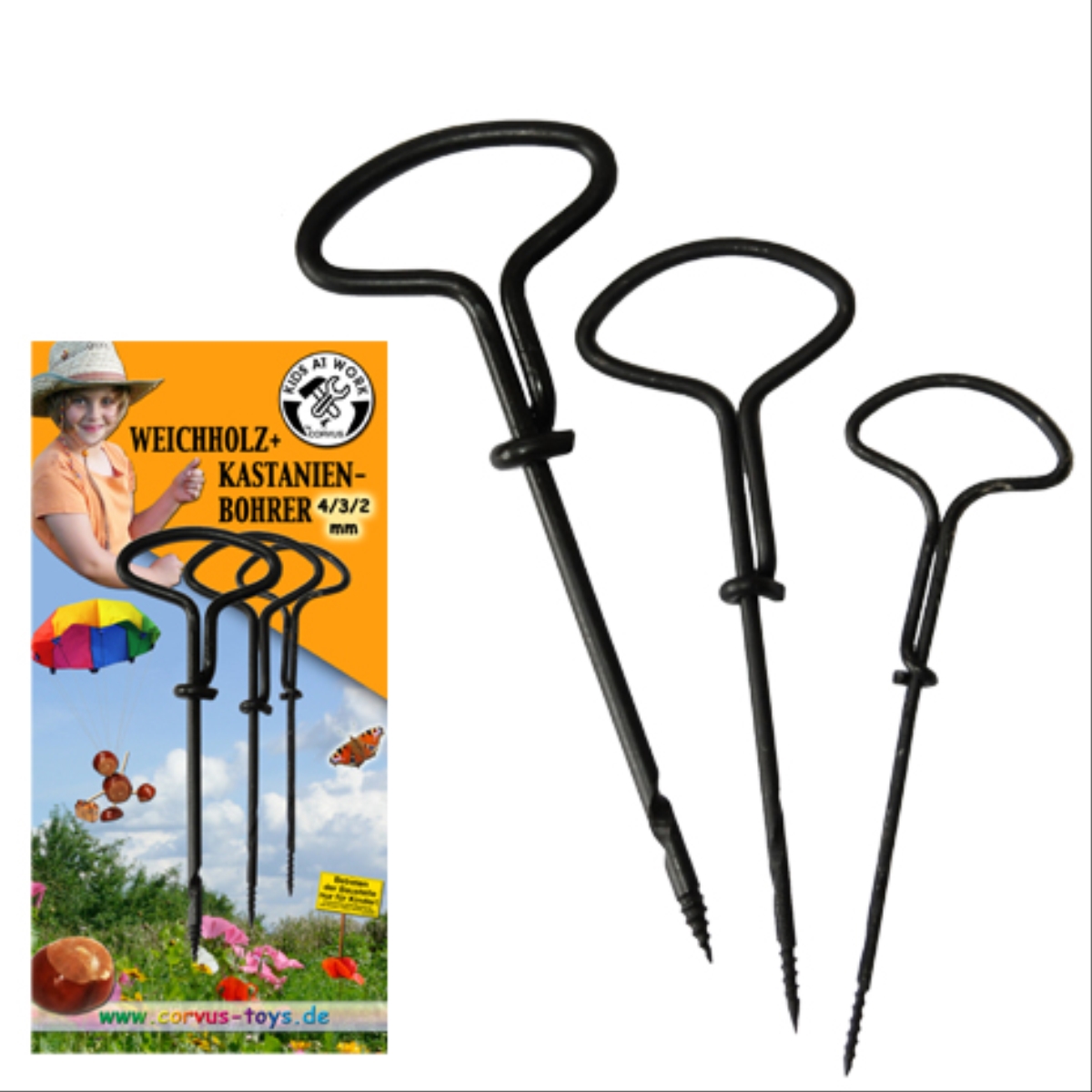 Kids at Work Weichholz-& Kastanienbohrer