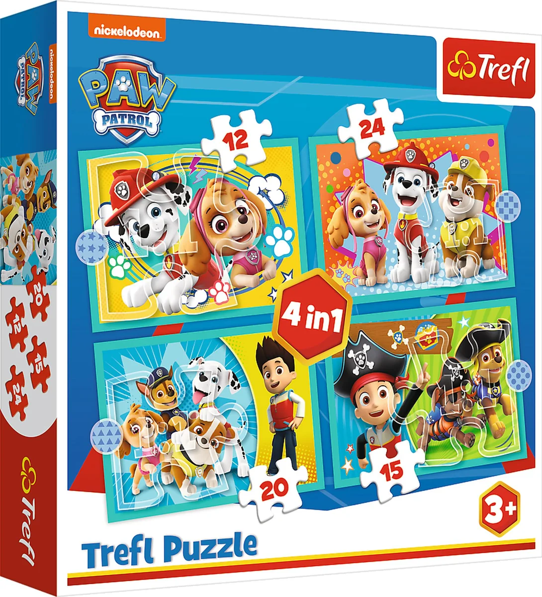 PAW Patrol 4in1 Puzzle 12/15/20/24 Teile