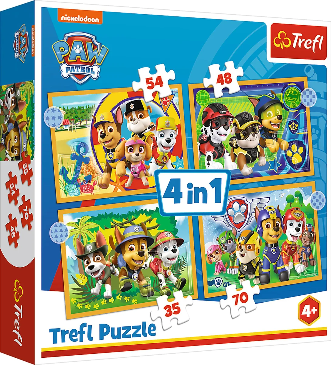 PAW Patrol 4in1 Puzzle 35/48/54/70 Teile