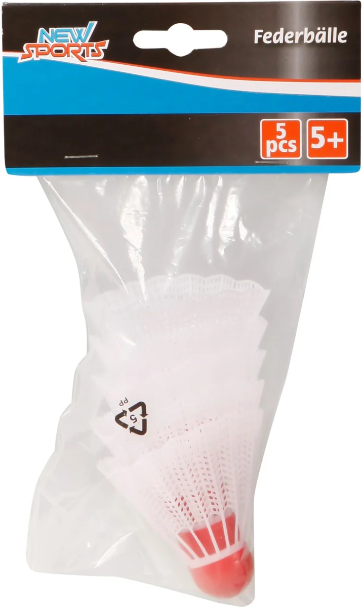 NSP Federbälle, weiß, 5 Stück