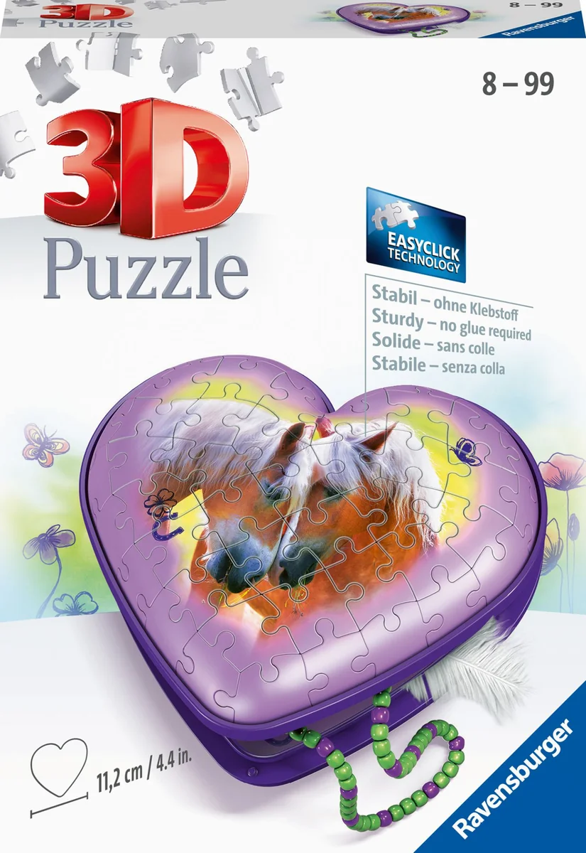 Puzzle 3D Herz Pferde 54 Teile