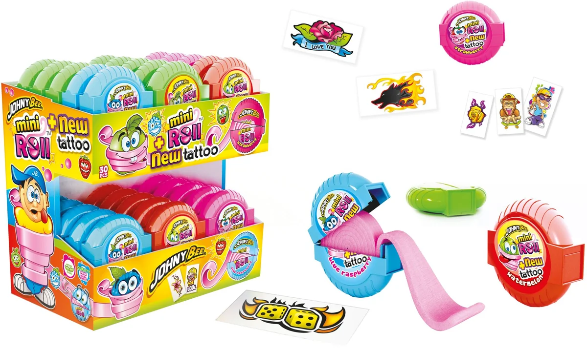 Johny Bee Bubble Gum mit Tattoo 18g