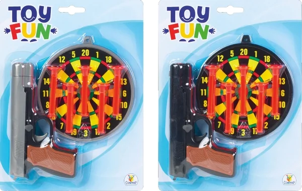 Pistole m.Dartscheibe,2-f.s.,190x250