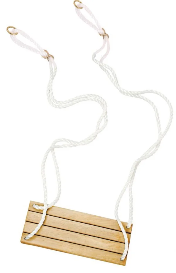 Outdoor Active Naturholz Brettschaukel, 40x16cm