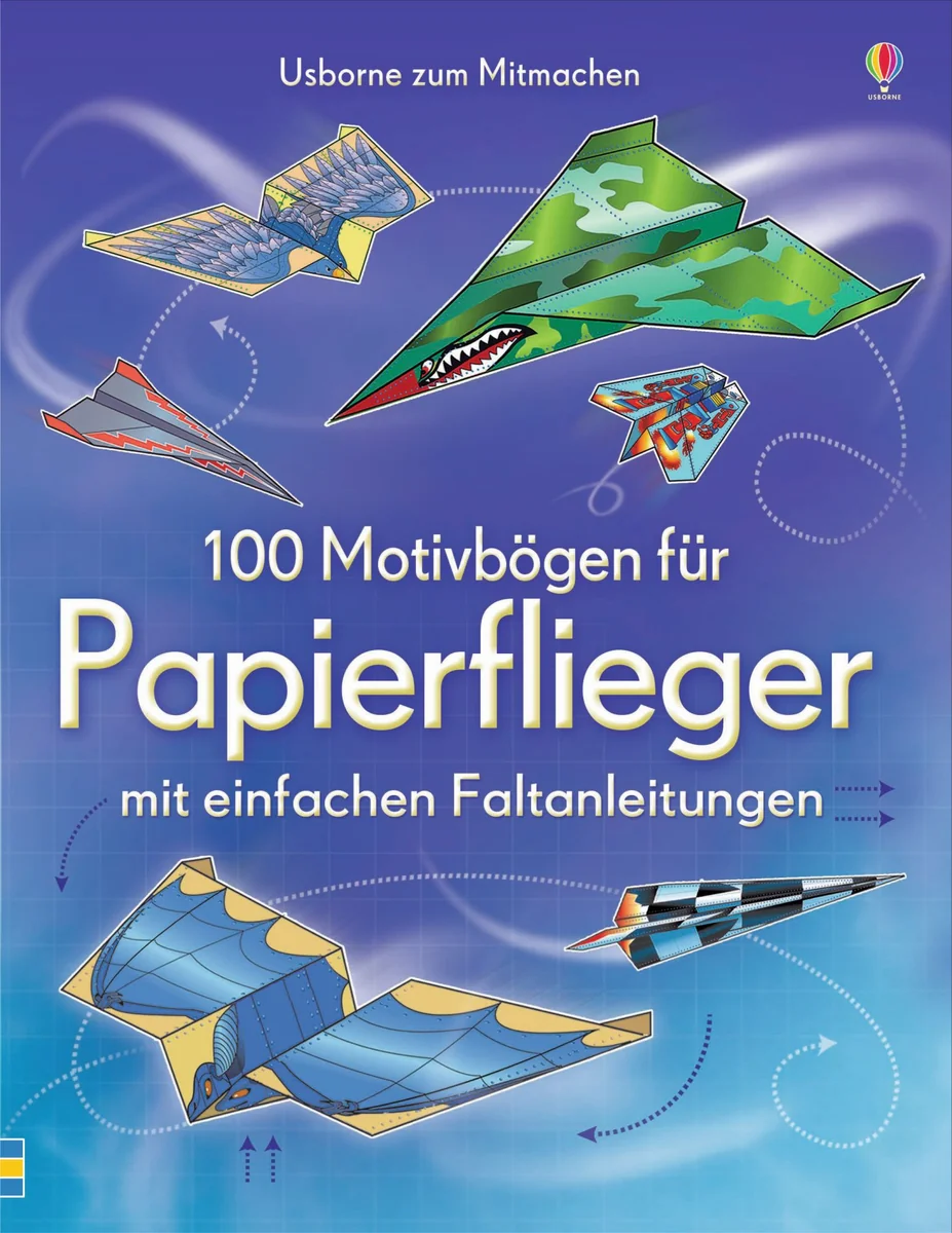 100 Motivbögen für Papierflieger